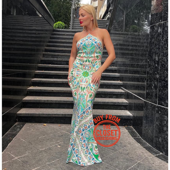 RARE!!! MANGO BLOGGER FAVE!!! Linen Blend Maxi Dress NWT - Picture 2 of 16